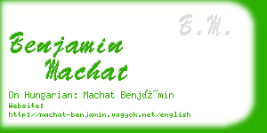 benjamin machat business card